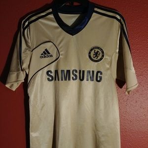 Gold Adidas Chelsea FC Jersey Size Medium